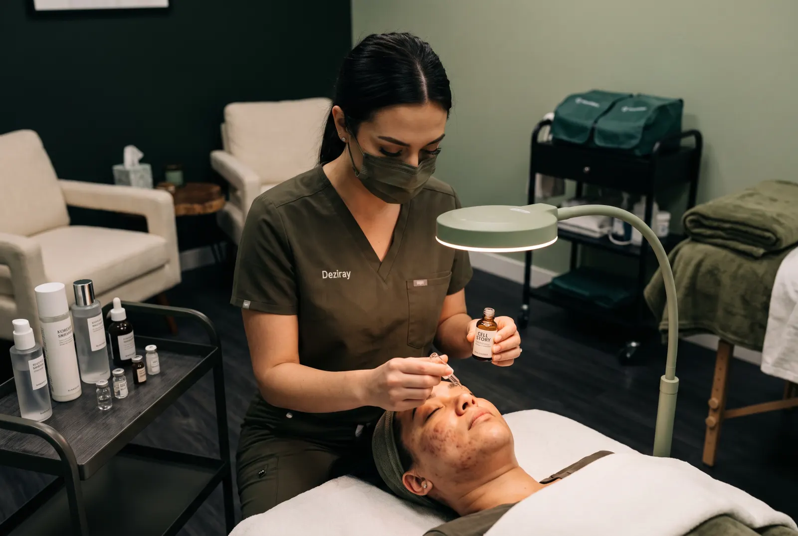 Advanced Korean facials Cedar Rapids treatment with Cell Story ampoules