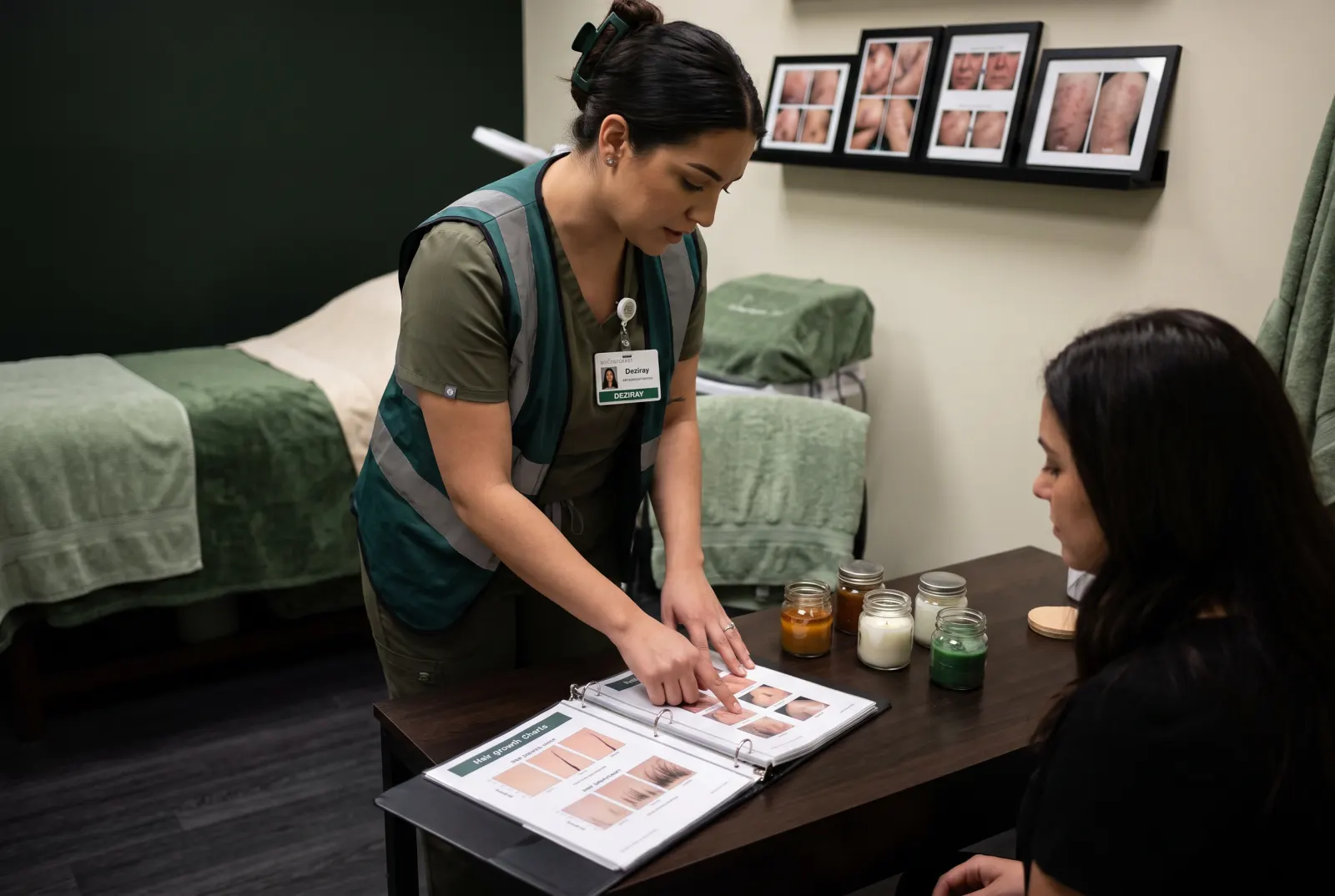 Professional waxing Cedar Rapids consultation showing personalized treatment schedules